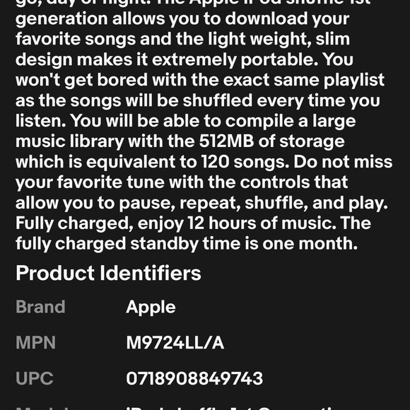 Apple iPod Shuffle - 1st Generation - Picture 8 of 8